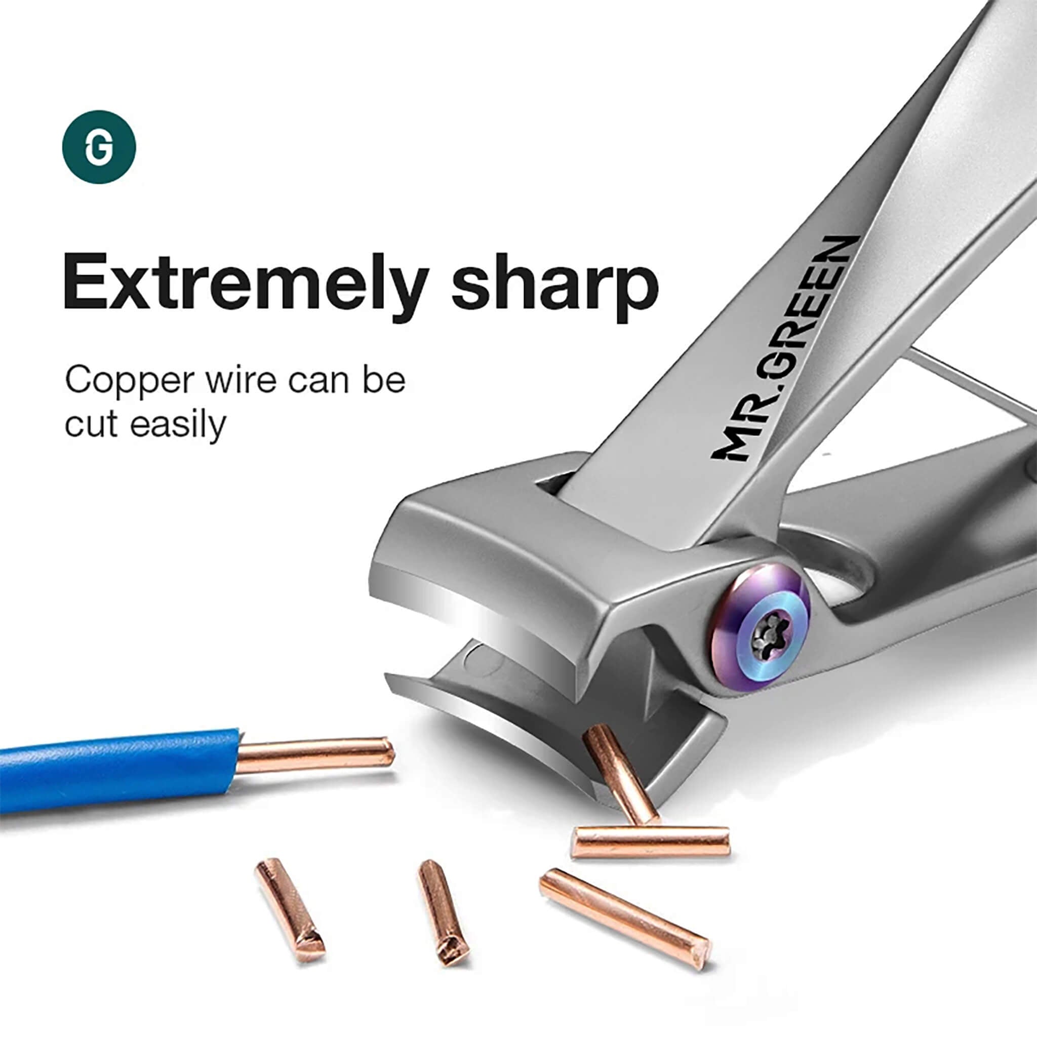 MR.GREEN Nagelknipser extrem scharf – schneidet sogar Kupferdraht; ideal für sehr harte und dicke Fußnägel.