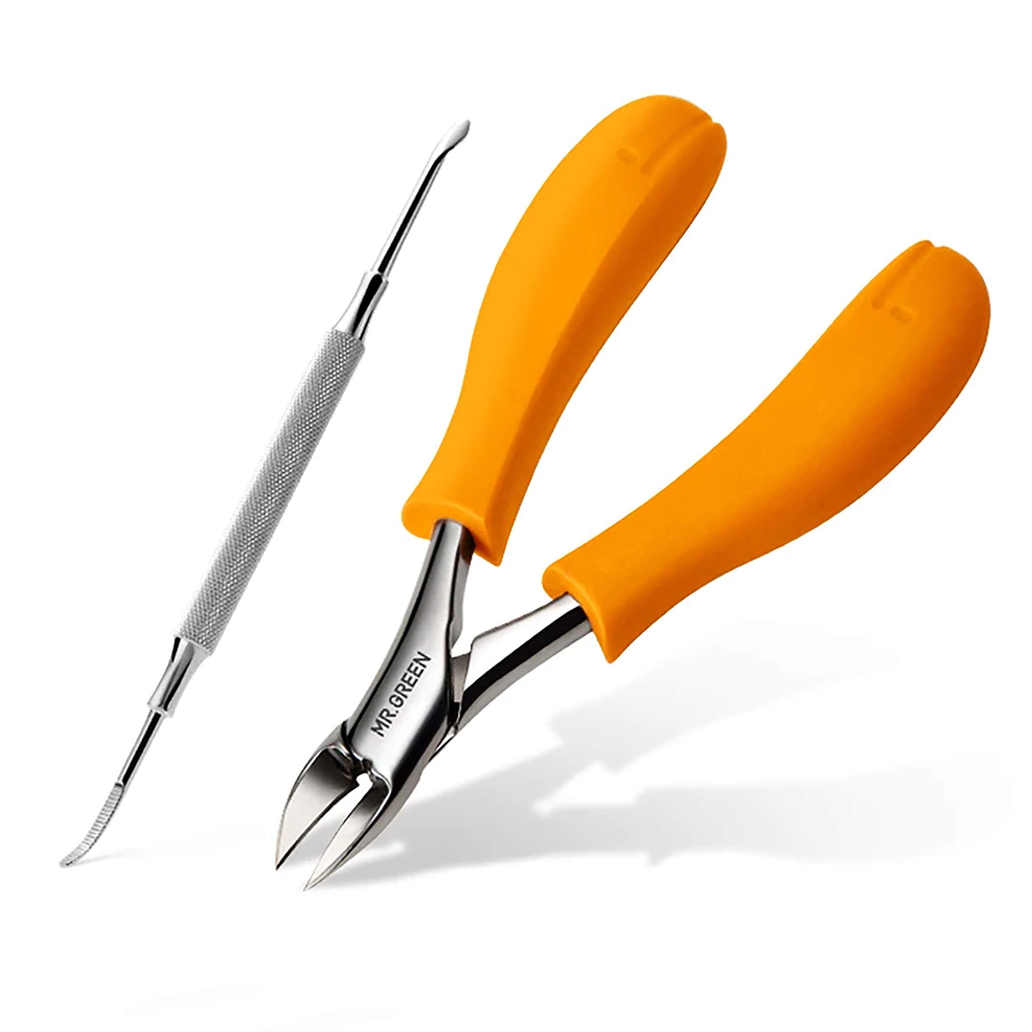 MR.GREEN MR-1033PLUS orange set—ingrown toenail clipper and lifter; stainless olecranon tip for paronychia treatment