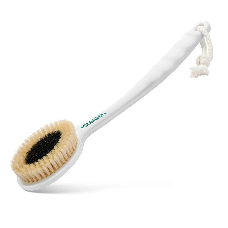 MR.GREEN Long Handle Boar Bristle Bath Brush Eco-Friendly Skin Care