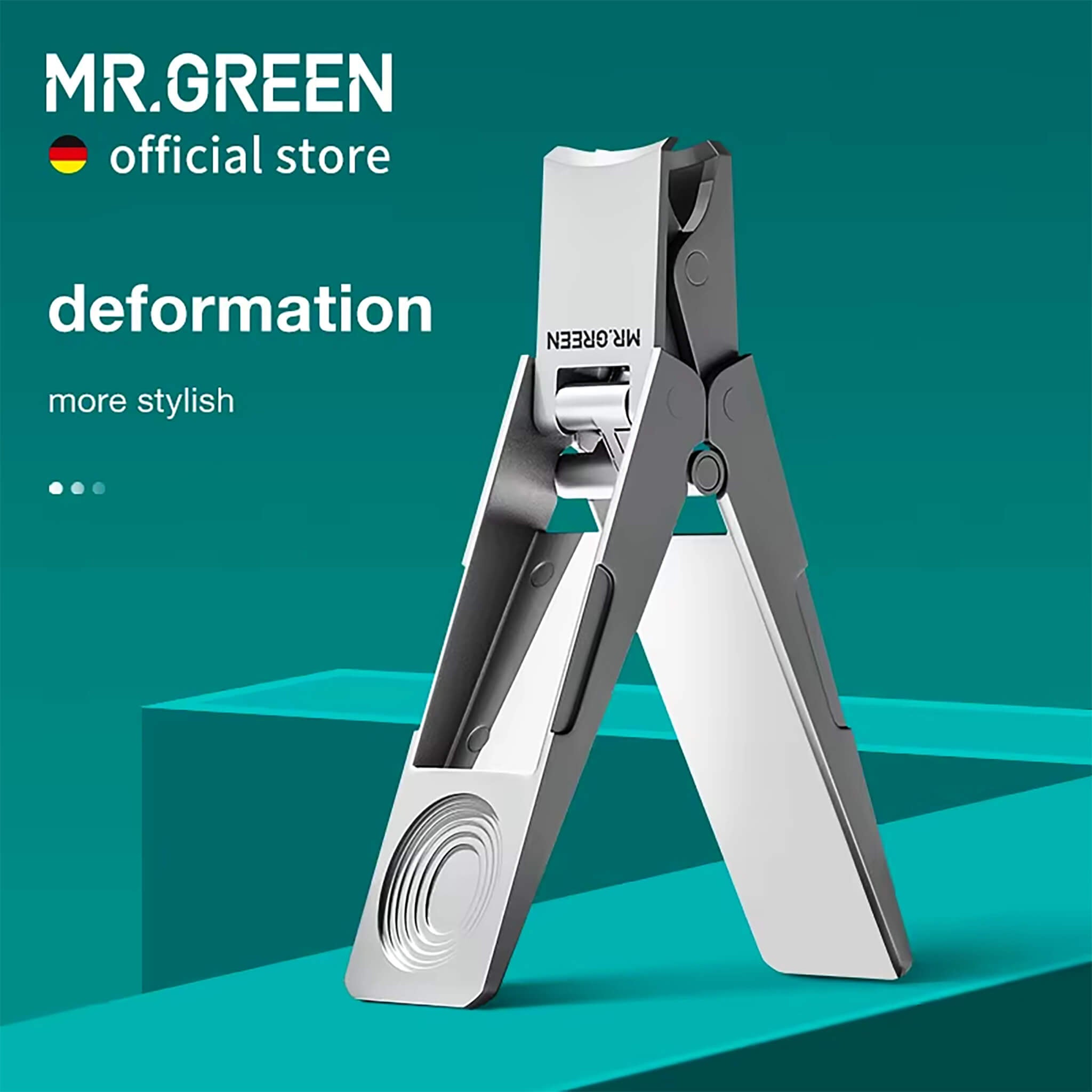 MR.GREEN compact folding nail clipper — stylish folding design, precision blades, portable stainless-steel grooming tool