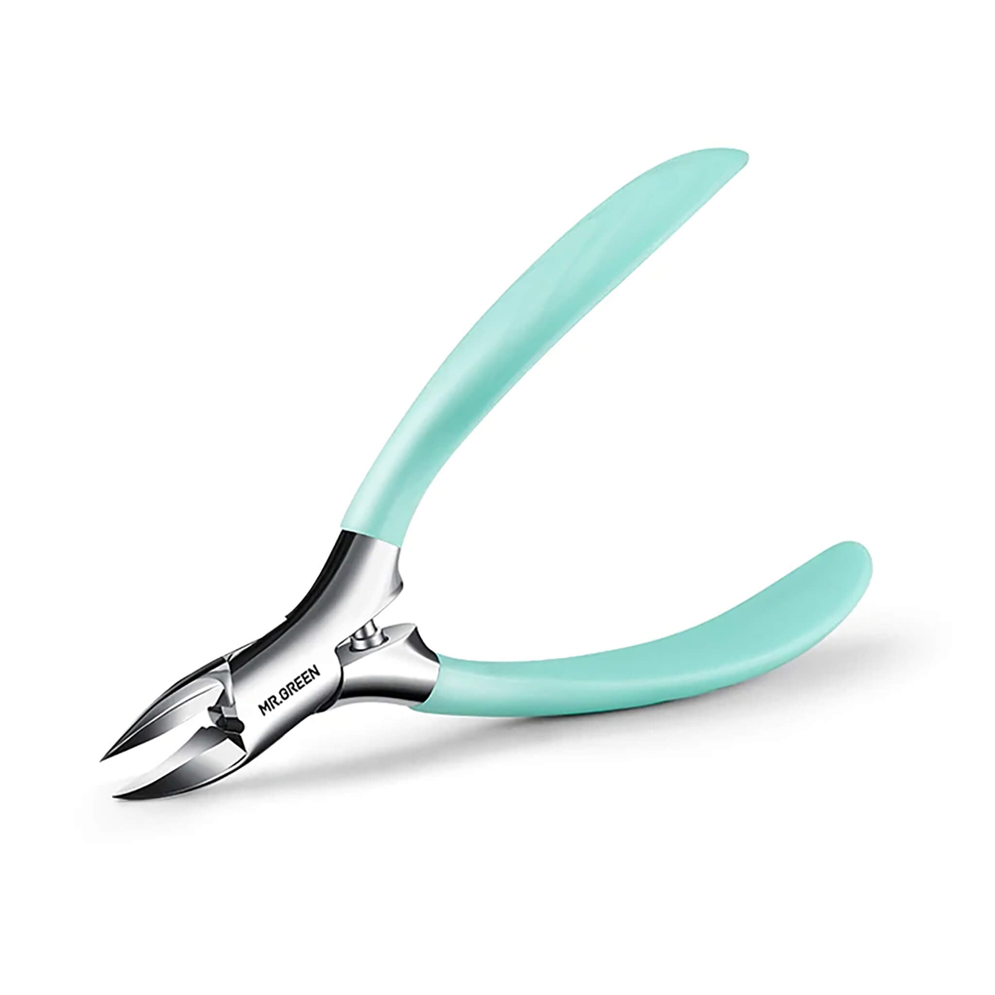 Tagliaunghie MR.GREEN Mr-9901GR per unghie incarnite, lame affilate in acciaio, impugnatura verde ergonomica antiscivolo, uso professionale.