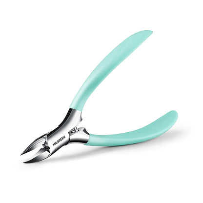 Tagliaunghie MR.GREEN Mr-9901GR per unghie incarnite, lame affilate in acciaio, impugnatura verde ergonomica antiscivolo, uso professionale.