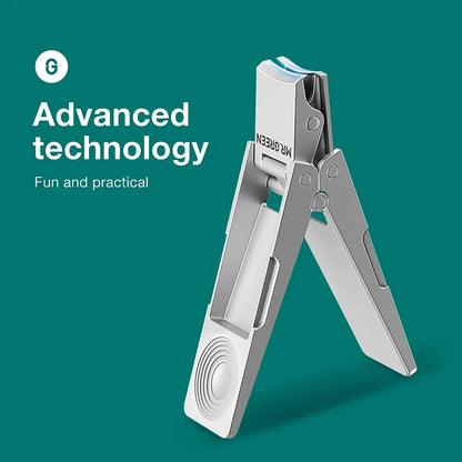 Cortador de unhas dobrável MR.GREEN — tecnologia avançada, aço inox médico, portátil e prático