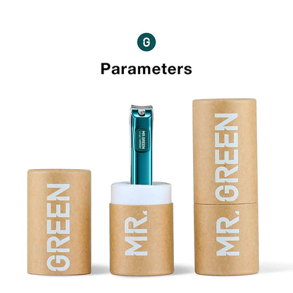 MR.GREEN parametri taglia media clipper unghie in acciaio inox confezione cilindrica eco-friendly elegante