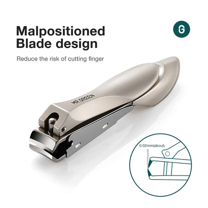 Tagliaunghie neonato MR.GREEN con lama arrotondata e lima in vetro nano impugnatura ergonomica cura unghie sicura