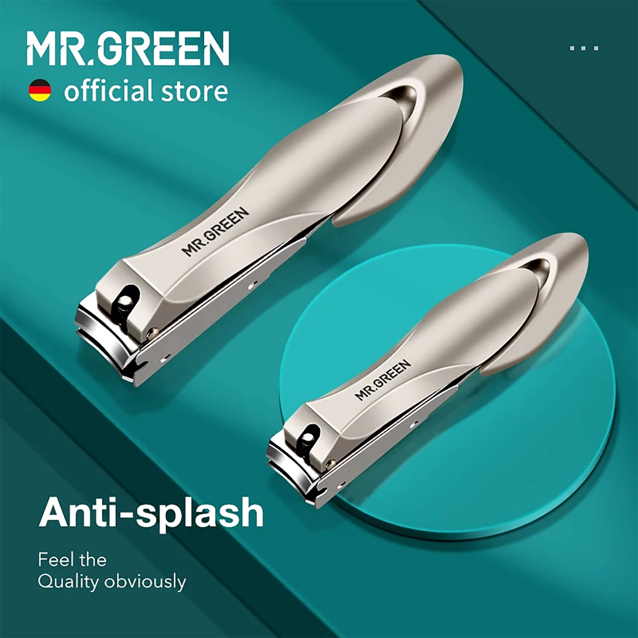 MR.GREEN Bionic Design Fingernail Clipper Stainless Steel