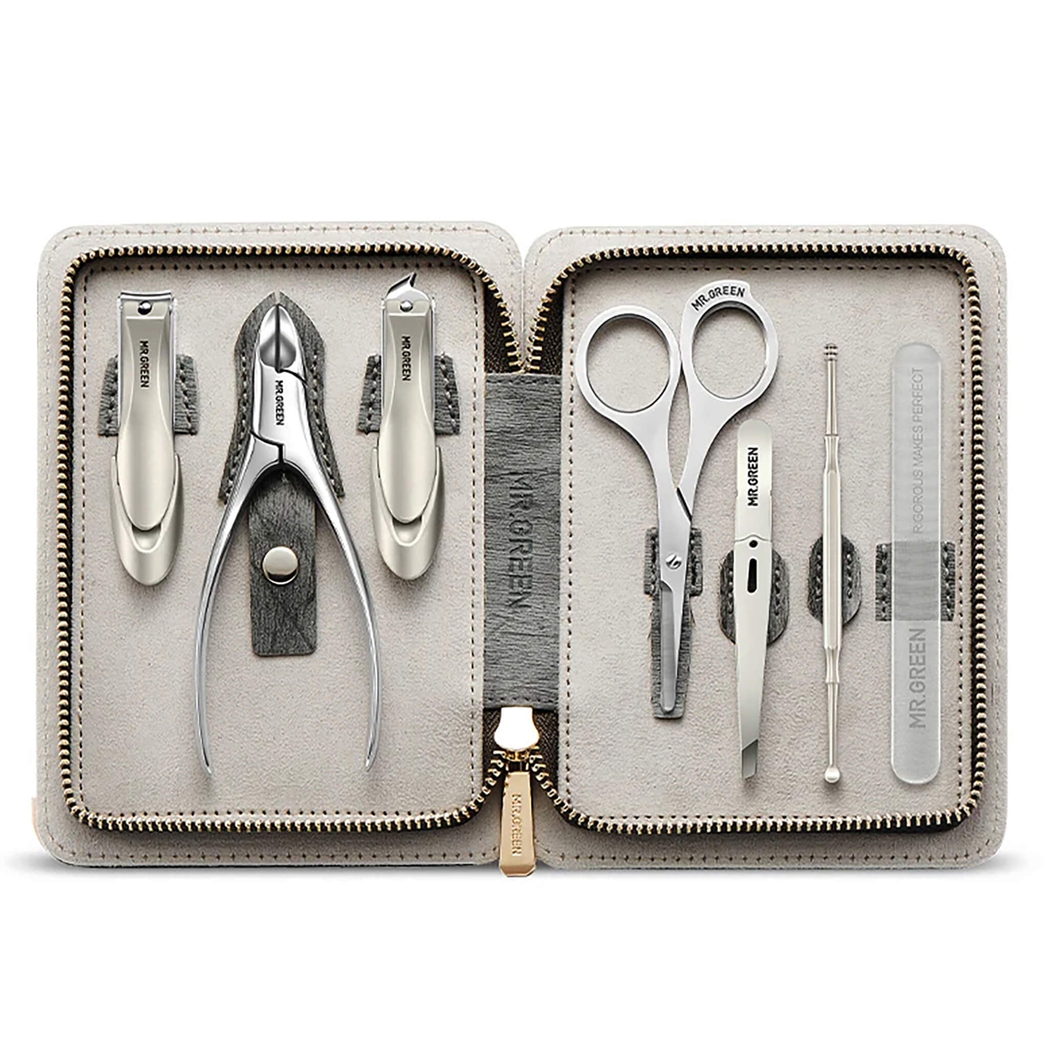 7-in-1 Manicure Set Tools with Leather Case | MR.GREEN